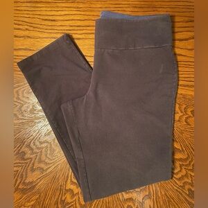Women with Control Tummy Control (86/14) Straight Leg Pants Size L Regular- Gray